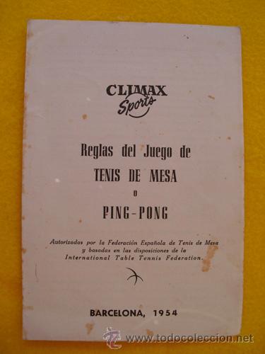 Coleccionismo deportivo: REGLAS DEL JUEGO DE TENIS DE MESA O PING - PONG - Foto 1
