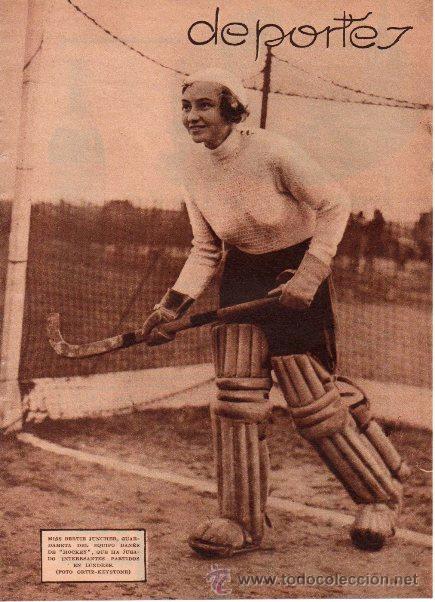 Sports collectibles: BERTIE JUNCHER. EQUIPO DAN&Eacute;S DE HOCKEY. 1933. HOJA DE REVISTA.