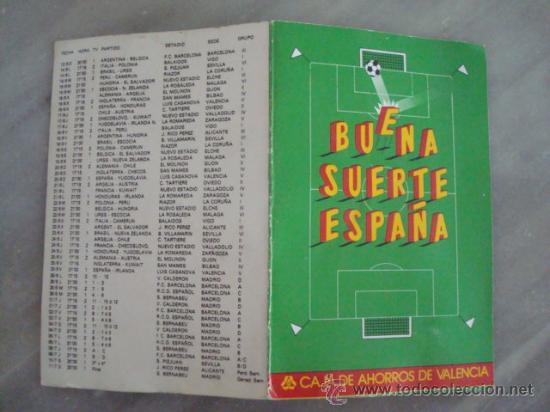 Sports collectibles: GUIA DE PARTIDOS MUNDIAL DE FUTBOL1982,ESPA&Ntilde;A 82,CAJA DE AHORROS DE VALENCIA