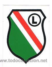Coleccionismo deportivo: PEGATINA ADHESIVO ESCUDO DEL LEGIA DE VARSOVIA - Foto 1
