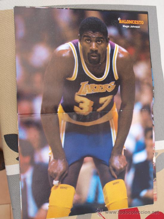 Coleccionismo deportivo: POSTER BALONCESTO NBA MAGIC JOHNSON LOS ANGELES LAKERS - Foto 1
