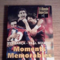 Coleccionismo deportivo: VIDEO VHS. ELS BARÇA REAL MADRID. MOMENTS MEMORABLES. FC BARCELONA. BARÇA.