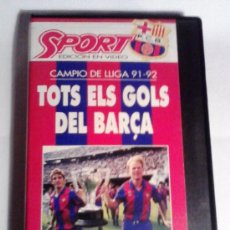 Coleccionismo deportivo: VIDEO VHS. TOTS ELS GOLS DEL BARÇA. CAMPIO LLIGA 91/92. FC BARCELONA. CON ESTUCHE DE PLASTICO. 