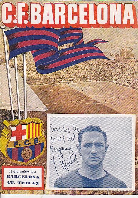 Coleccionismo deportivo: PROGRAMA OFICIAL C.F. BARCELONA 16-12-1951 - Foto 1