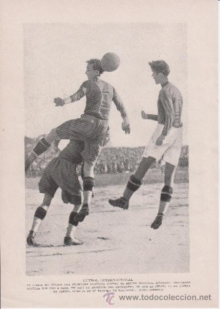 Sammelleidenschaft Sport: PORTUGAL 1 HUNGR&Iacute;A 0. 1933. HOJA DE REVISTA.