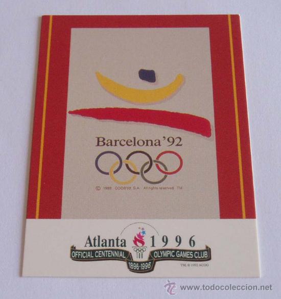 Collezionismo sportivo: TARJETA DE BOLSILLO BARCELONA 92, ATLANTA 1996 - CENTENARIO OLYMPIC GAMES CLUB - JUEGOS OLIMPICOS