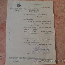 Coleccionismo deportivo: CARTA DESIGNACION ARBITRO PARTIDO FUTBOL EBRO-COCA,20-12-1959,CAMPEONATO LOCAL SEVILLA