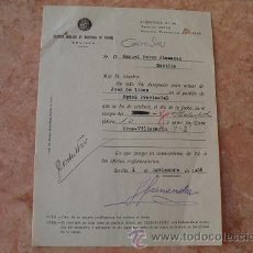 Coleccionismo deportivo: CARTA DESIGNACION JUEZ DE LINEA PARTIDO CROS-VILLAMARIN,01-11-1959,CAMPEONATO PROVINCIAL SEVILLA