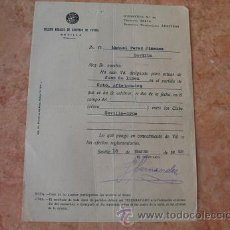 Coleccionismo deportivo: CARTA DESIGNACION JUEZ DE LINEA PARTIDO SEVILLA-CROS,15-03-1959,CAMPEONATO AFICIONADOS,SEVILLA