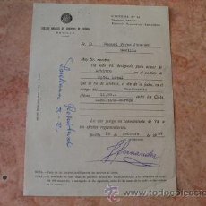 Coleccionismo deportivo: CARTA DESIGNACION ARBITRO PARTIDO FUTBOL LASAIANA-EUROPA,15-02-1959,CAMPEONATO LOCAL SEVILLA