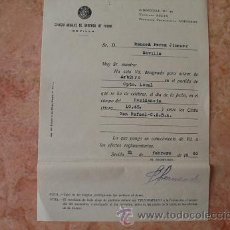 Coleccionismo deportivo: CARTA DESIGNACION ARBITRO PARTIDO FUTBOL SAN RAFAEL-C.A.S.A,21-02-1960,CAMPEONATO PROVINCIAL SEVILLA