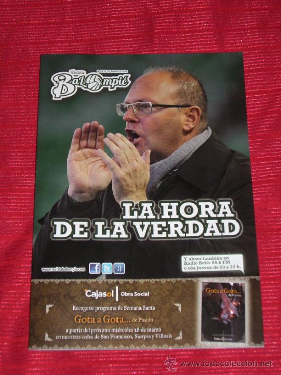 Collectionnisme sportif: Programa f&uacute;tbol Real Betis (Revista Balompi&eacute; OFICIAL N&ordm;21) Betis - Racing de Santander