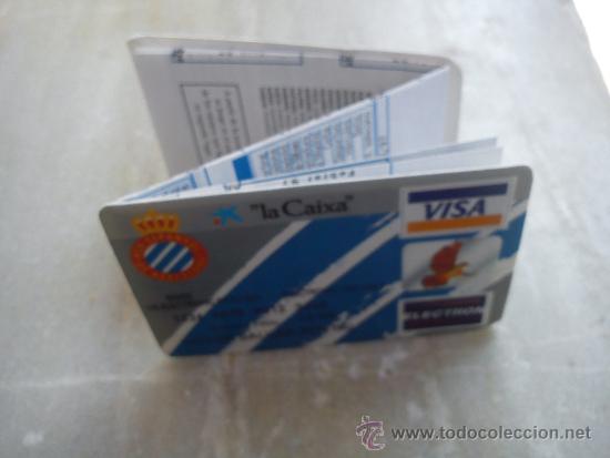 Coleccionismo deportivo: Calendario RCD Espanyol RCD Espa&ntilde;ol con forma Visa La Caixa Liga 1996-97