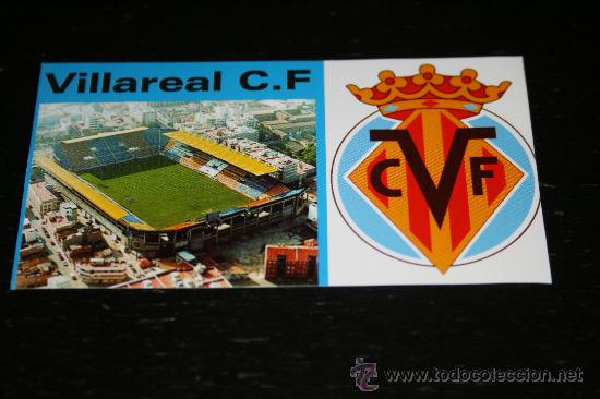 Coleccionismo deportivo: PEGATINA DEL VILLARREAL ESCUDO Y ESTADIO - Foto 1