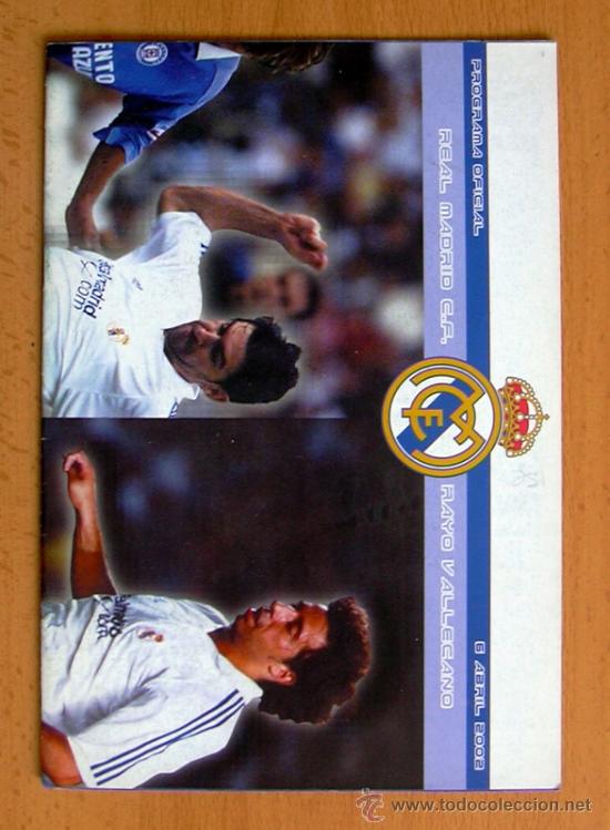 Coleccionismo deportivo: Real Madrid-Rayo Vallecano, 6 de abril de 2002 - Programa de la liga 2001-2002 - Foto 1