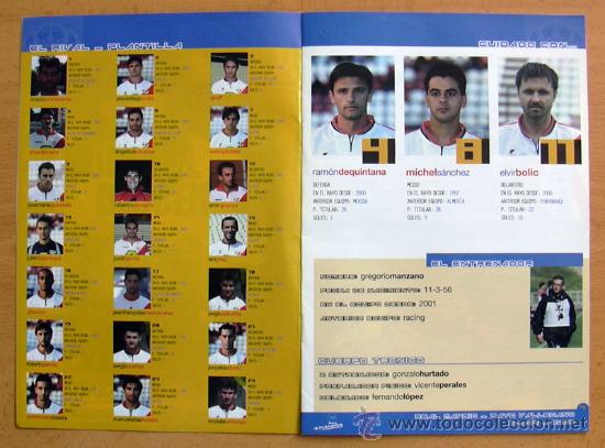 Coleccionismo deportivo: Real Madrid-Rayo Vallecano, 6 de abril de 2002 - Programa de la liga 2001-2002 - Foto 2