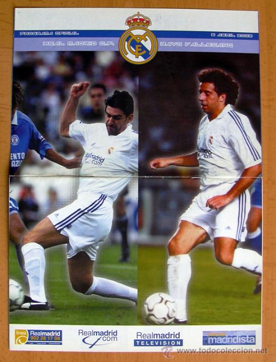 Coleccionismo deportivo: Real Madrid-Rayo Vallecano, 6 de abril de 2002 - Programa de la liga 2001-2002 - Foto 3