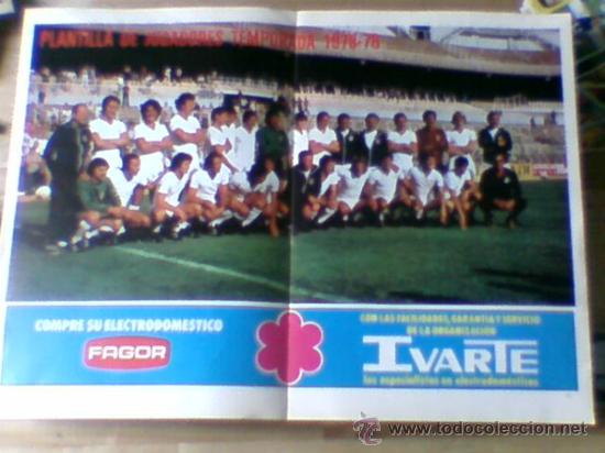 Collectionnisme sportif: Poster revista Plantilla Real Madrid 78 79 Del Bosque Camacho publicidad Ivarte Fagor