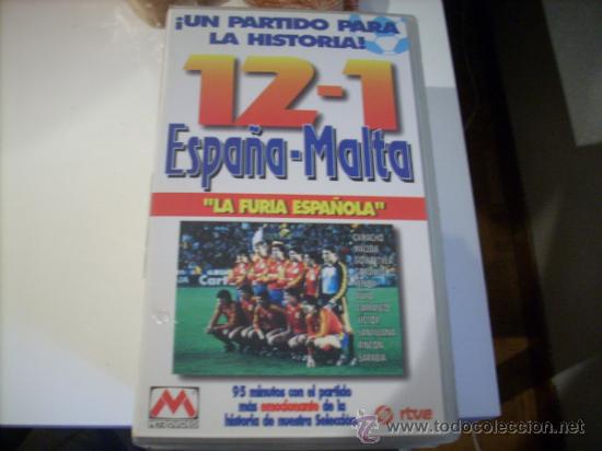 Sports collectibles: VHS PARTIDO ESPA&Ntilde;A MALTA 12-1 EL PARTIDAZO