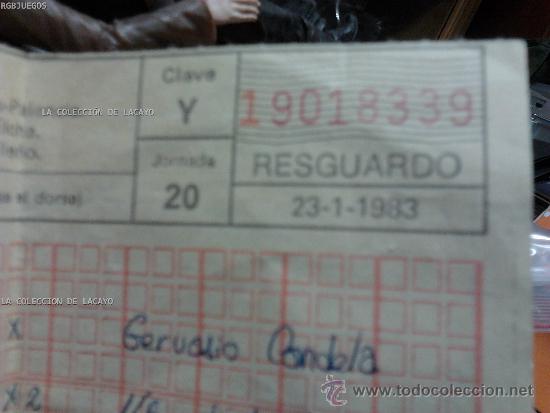 Coleccionismo deportivo: BOLETO DE QUINIELAS. 1983. JORNADA 20 - Foto 2
