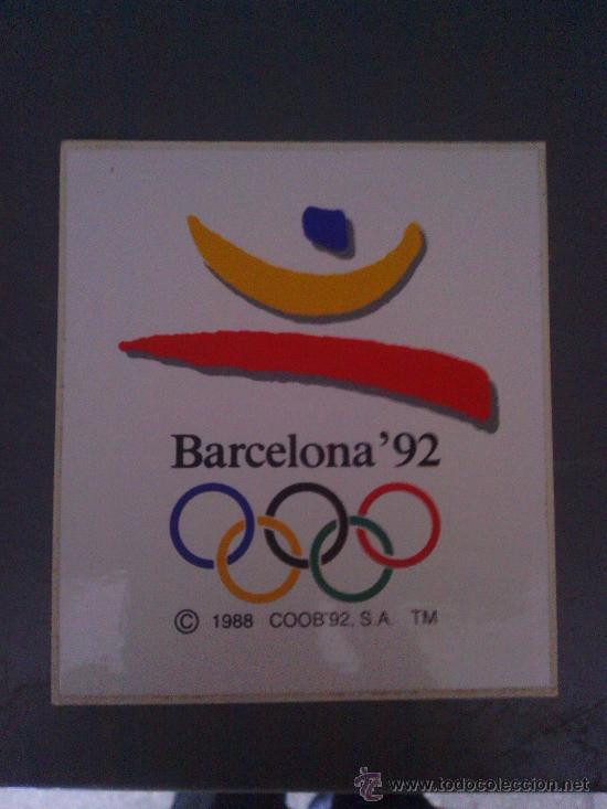 Coleccionismo deportivo: Adhesivo BArcelona 92 - Foto 1