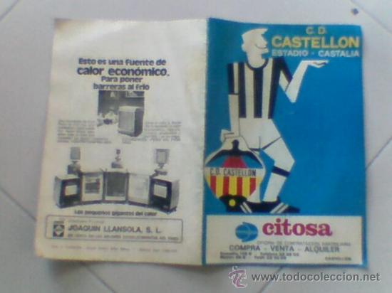 Sammelleidenschaft Sport: Programa oficial campeonato liga 75 76 futbol partido C D Castellon Rayo Vallecano 2-5-1976