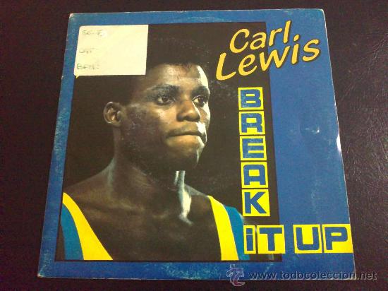 Coleccionismo deportivo: EL ATLETA CARL LEWIS CANTA BREAK IT UP Y QUEBRA LA - SINGLE DE VINILO - Foto 1