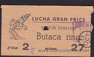 Coleccionismo deportivo: ENTRADA LUCHA LIBRE PRICE - Foto 1