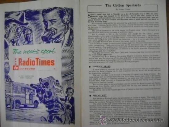 Coleccionismo deportivo: Programa oficial Inglaterra Espa&ntilde;a Wembley 26 octubre 1960 - Foto 2
