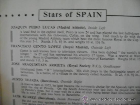 Coleccionismo deportivo: Programa oficial Inglaterra Espa&ntilde;a Wembley 26 octubre 1960 - Foto 3