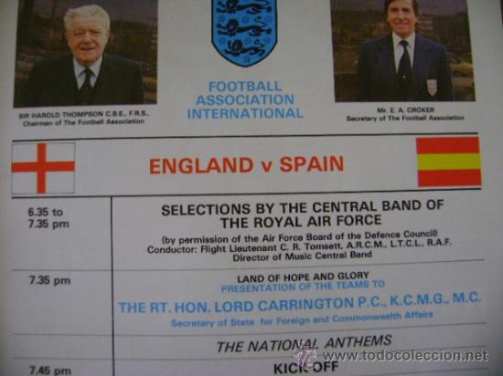 Coleccionismo deportivo: Programa oficial Inglaterra Espa&ntilde;a Wembley 25 marzo 1981 - Foto 2