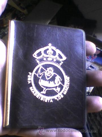 Collectionnisme sportif: Cartera para carnet Real Madrid o billetera Pe&ntilde;a madridista Los Macizos MBE dificil