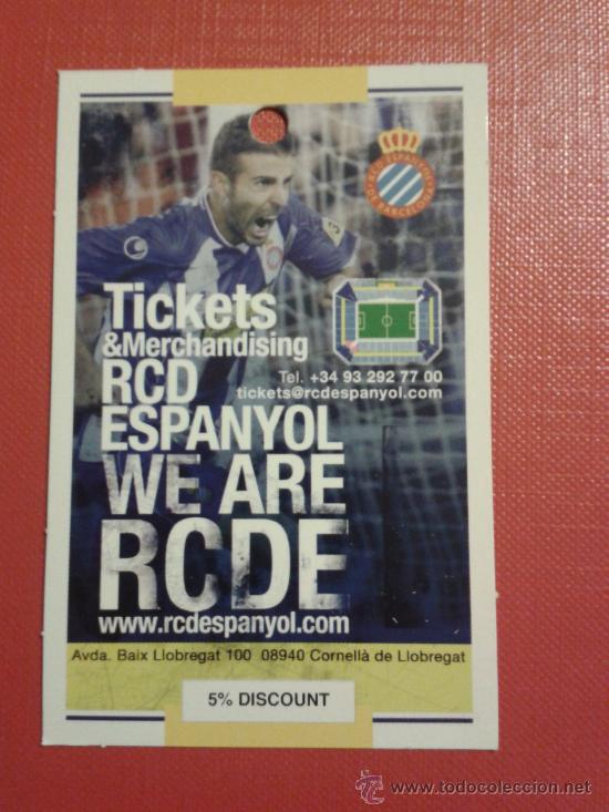 Collectionnisme sportif: Mini flyer publicidad  ticketing RCD Espanyol R.C.D Espa&ntilde;ol