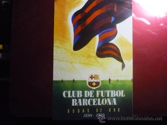 Sports collectibles: LAMINA FUTBOL BODAS DE ORO CLUB FUTBOL BARCELONA