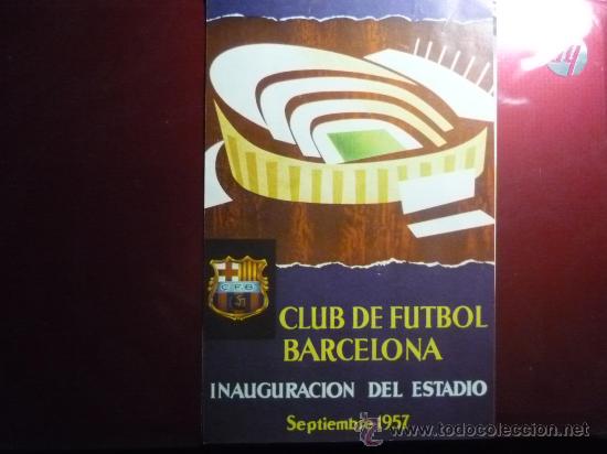 Sammelleidenschaft Sport: LAMINA FUTBOL INAUGURACION ESTADIO CLUB FUTBOL BARCELONA
