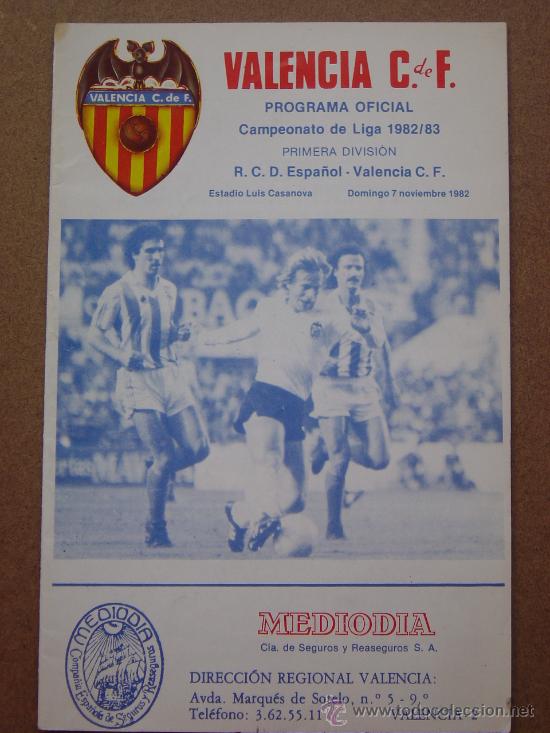 Coleccionismo deportivo: PROGRAMA OFICIAL 1983-1984 83-84  VALENCIA C.F - R.C.D ESPA&Ntilde;OL - Foto 1