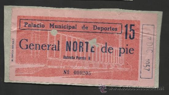 Sammelleidenschaft Sport: PALACIO MUNICIPAL DE LOS DEPORTES - 1957 - PEGADA - (V-155)