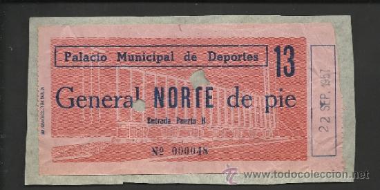 Sammelleidenschaft Sport: PALACIO MUNICIPAL DE LOS DEPORTES - 1957 - PEGADA - (V-175)