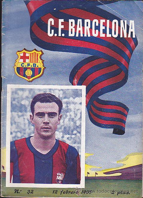 Coleccionismo deportivo: PROGRAMA OFICIAL C.F.BARCELONA 12-2-1955  BARCELONA  MALAGA - Foto 1