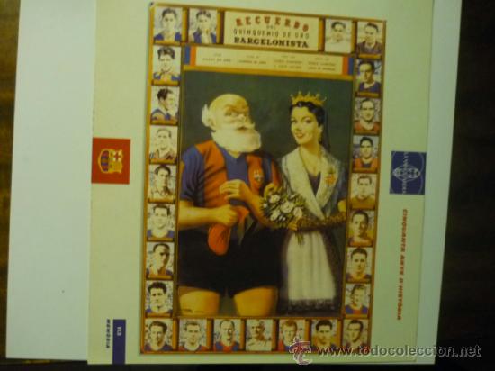 Sports collectibles: LAMINA F.C.BARCELONA -LA VANGUARDIA 5O A&Ntilde;OS HISTORIA -113