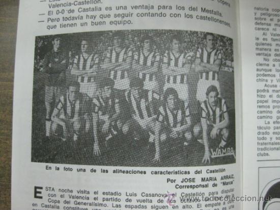 Coleccionismo deportivo: PROGRAMA OFICIAL VALENCIA C.F- C.D. CASTELLON - A&Ntilde;O 1973 - COPA DEL GENERALISIMO - Foto 2