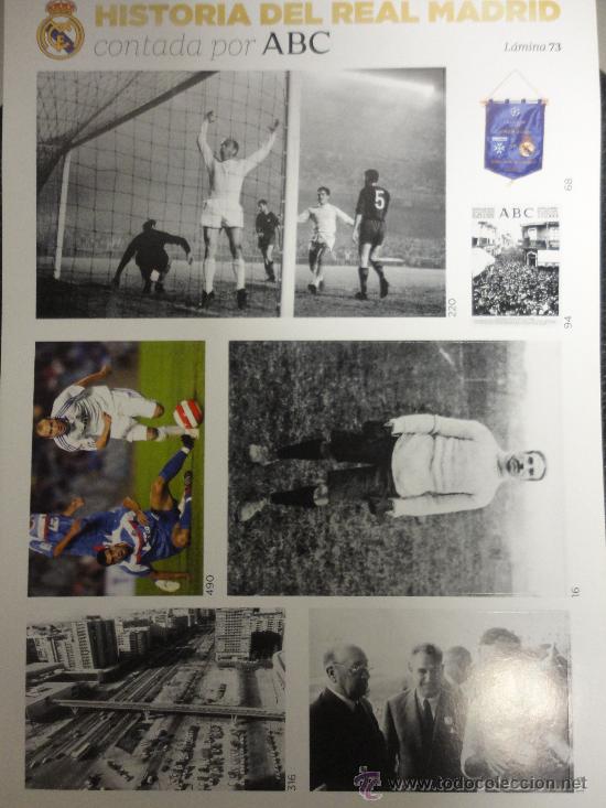 Sports collectibles: L&Aacute;MINA N&ordm; 73 - HISTORIA DEL REAL MADRID CONTADA POR ABC
