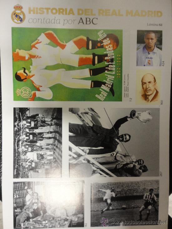 Sports collectibles: L&Aacute;MINA N&ordm; 61 - HISTORIA DEL REAL MADRID CONTADA POR ABC