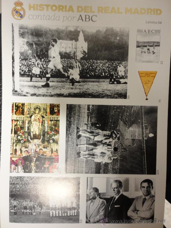Sammelleidenschaft Sport: L&Aacute;MINA N&ordm; 54 - HISTORIA DEL REAL MADRID CONTADA POR ABC