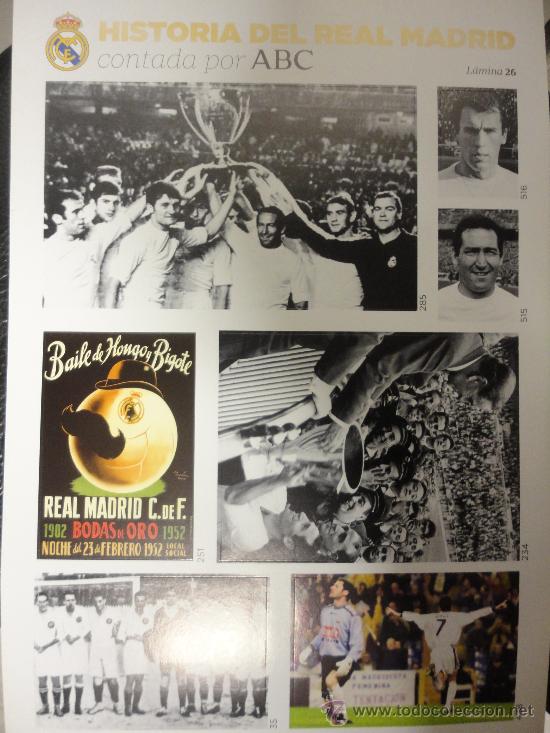 Colecionismo desportivo: L&Aacute;MINA N&ordm; 26 - HISTORIA DEL REAL MADRID CONTADA POR ABC