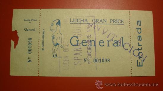 Coleccionismo deportivo: ENTRADA LUCHA LIBRE 1.961 - Foto 1