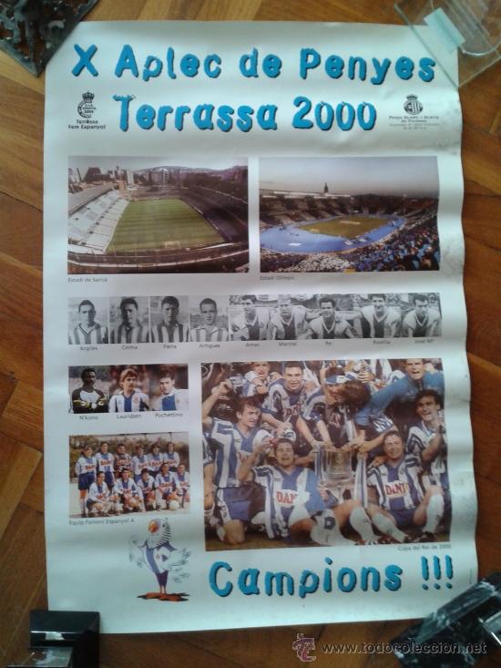 Coleccionismo deportivo: cartel aplec centenari centenario rcd espanyol r.c.d espa&ntilde;ol 2000 terrassa - Foto 1