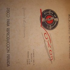 Coleccionismo deportivo: DISCURSO ACCIONISTAS LUIS CASANOVA - DISCO MICROSURCO VOXON - VALENCIA CF -1962 GRABACION EN VINILO. Lote 37485147