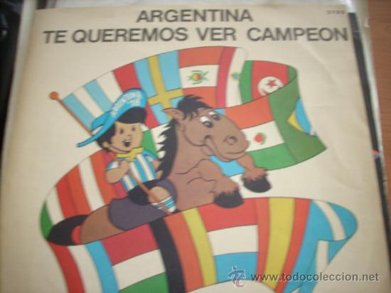 Coleccionismo deportivo: Seleccion argentina. Te queremos ver campeon. Single mas postal
