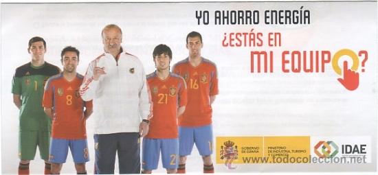 Coleccionismo deportivo: ARC-01 FIFA WORLD CUP FUTBOL CASILLAS DEL BOSQUE HOJA FOLLETO PUBLICITARIO 2012. SELECCION ESPA&Ntilde;OLA